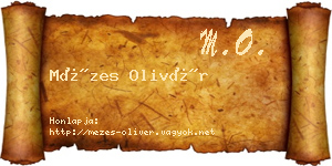 Mézes Olivér névjegykártya